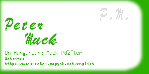 peter muck business card